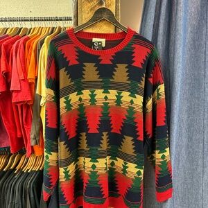Vintage multicolor knit Crewneck Sweater